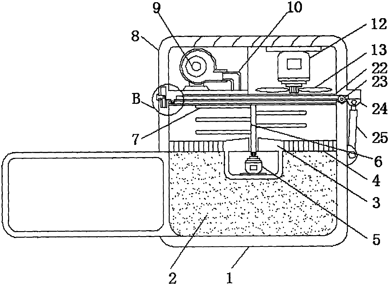 Municipal road fallen leaf treatment device facilitating sufficient crushing