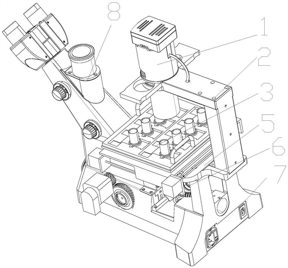 Inverted automatic slide scanner device and using method thereof