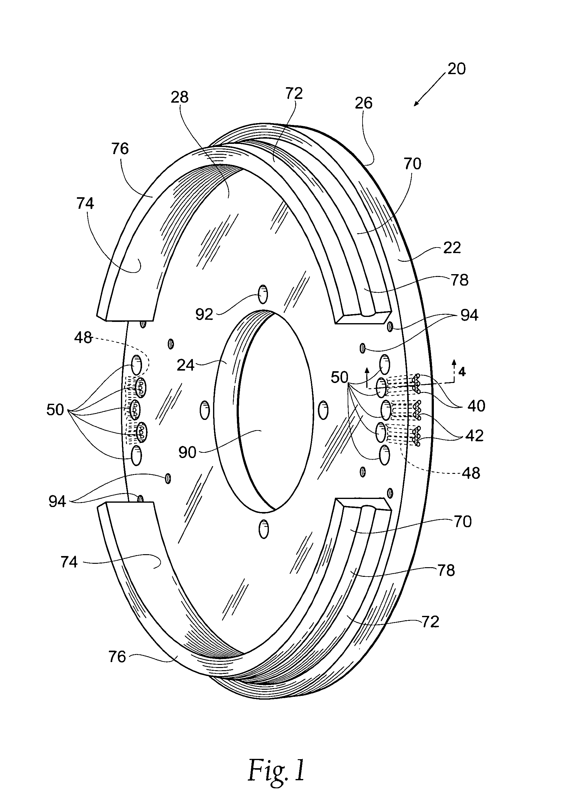 Method and apparatus for securing stretchable film using vacuum