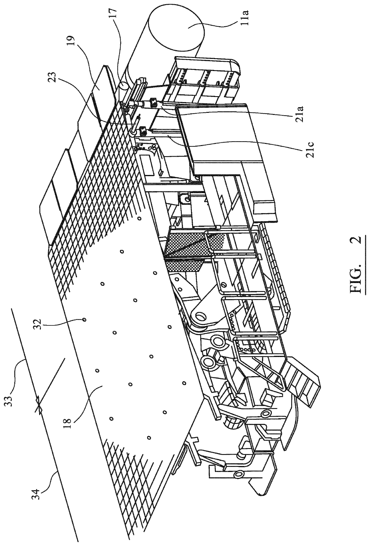 Roof mesh installation apparatus