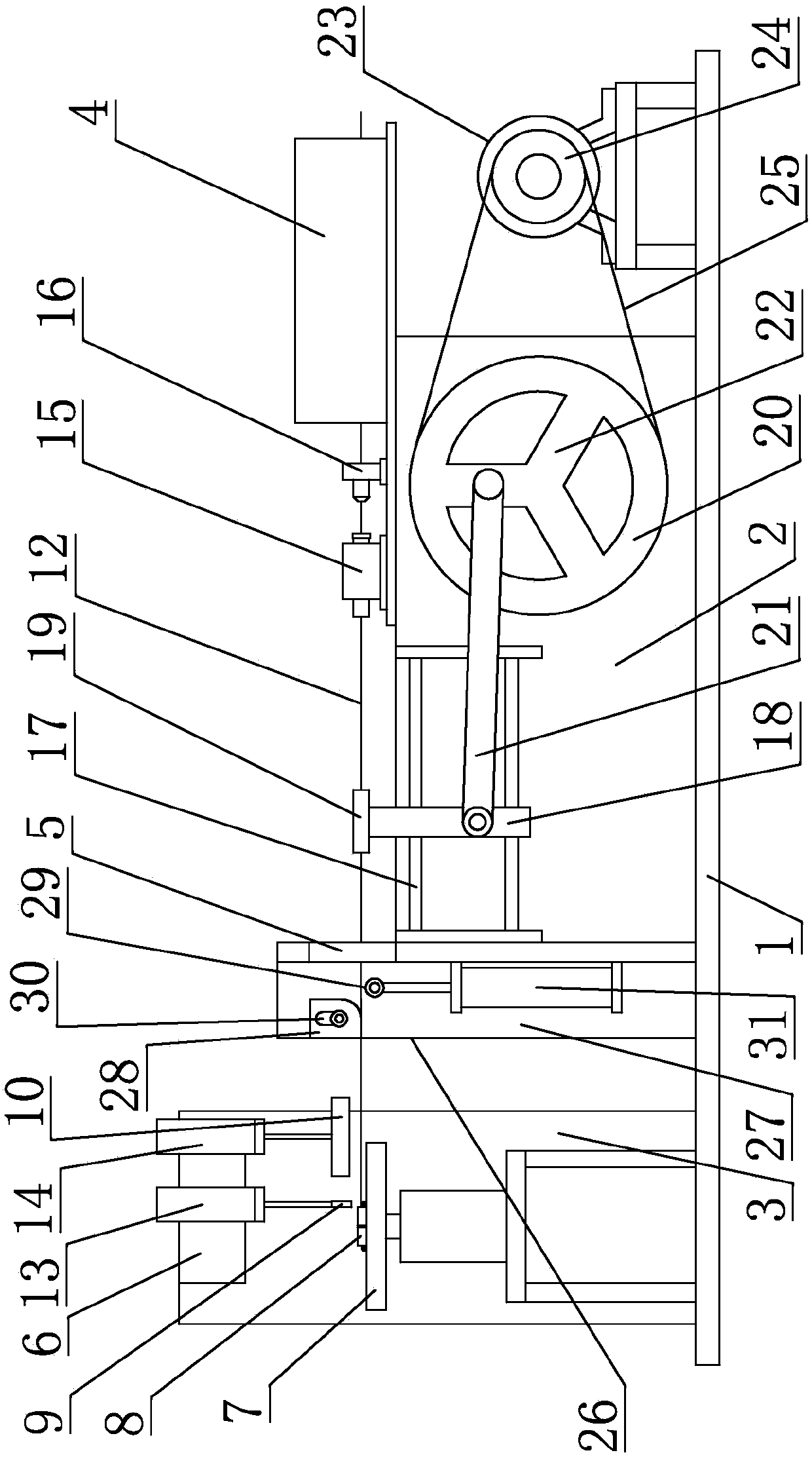 Straightening and bending welding device for frame spokes of safety net cover