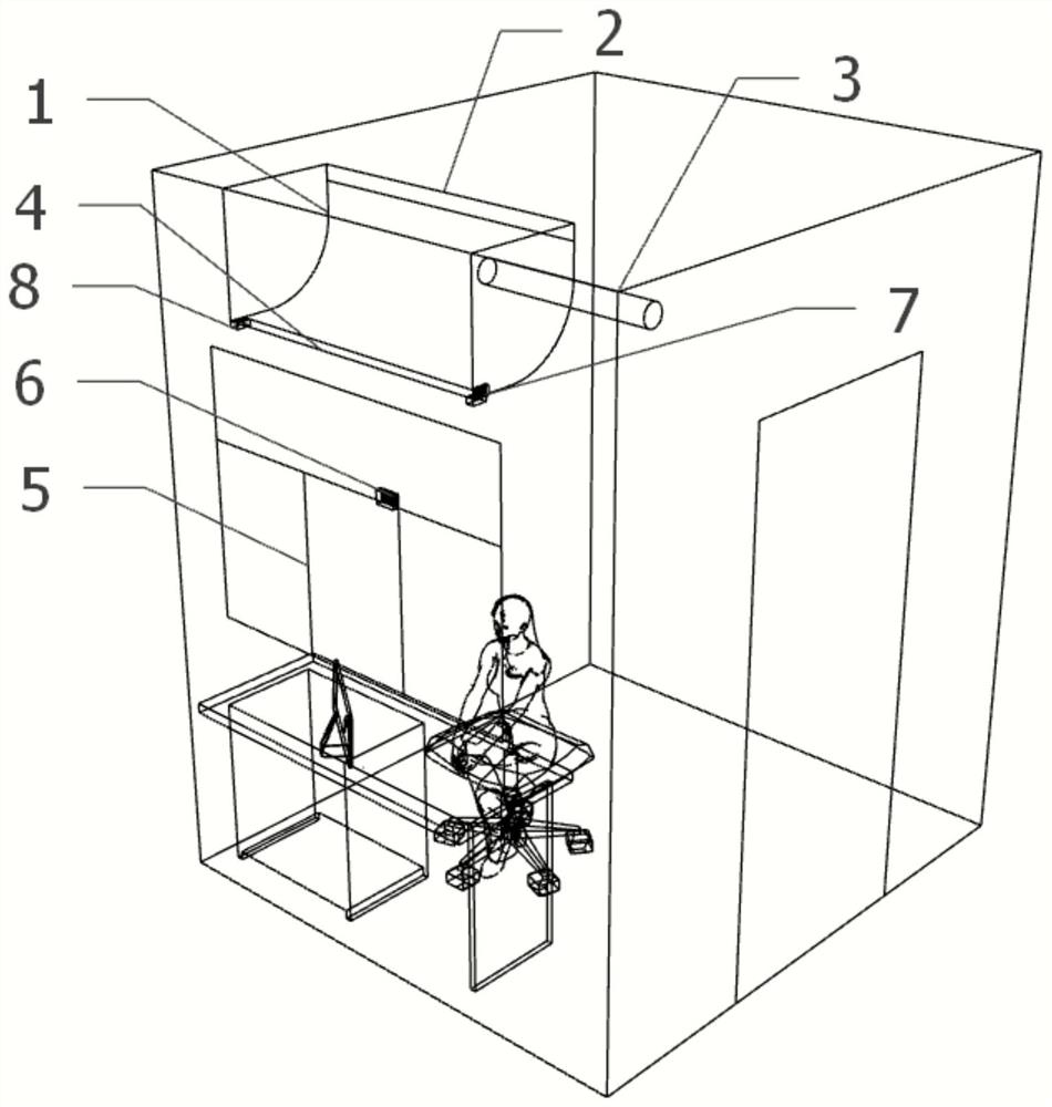 Air curtain air supply system linked with window opening and working method of air curtain air supply system