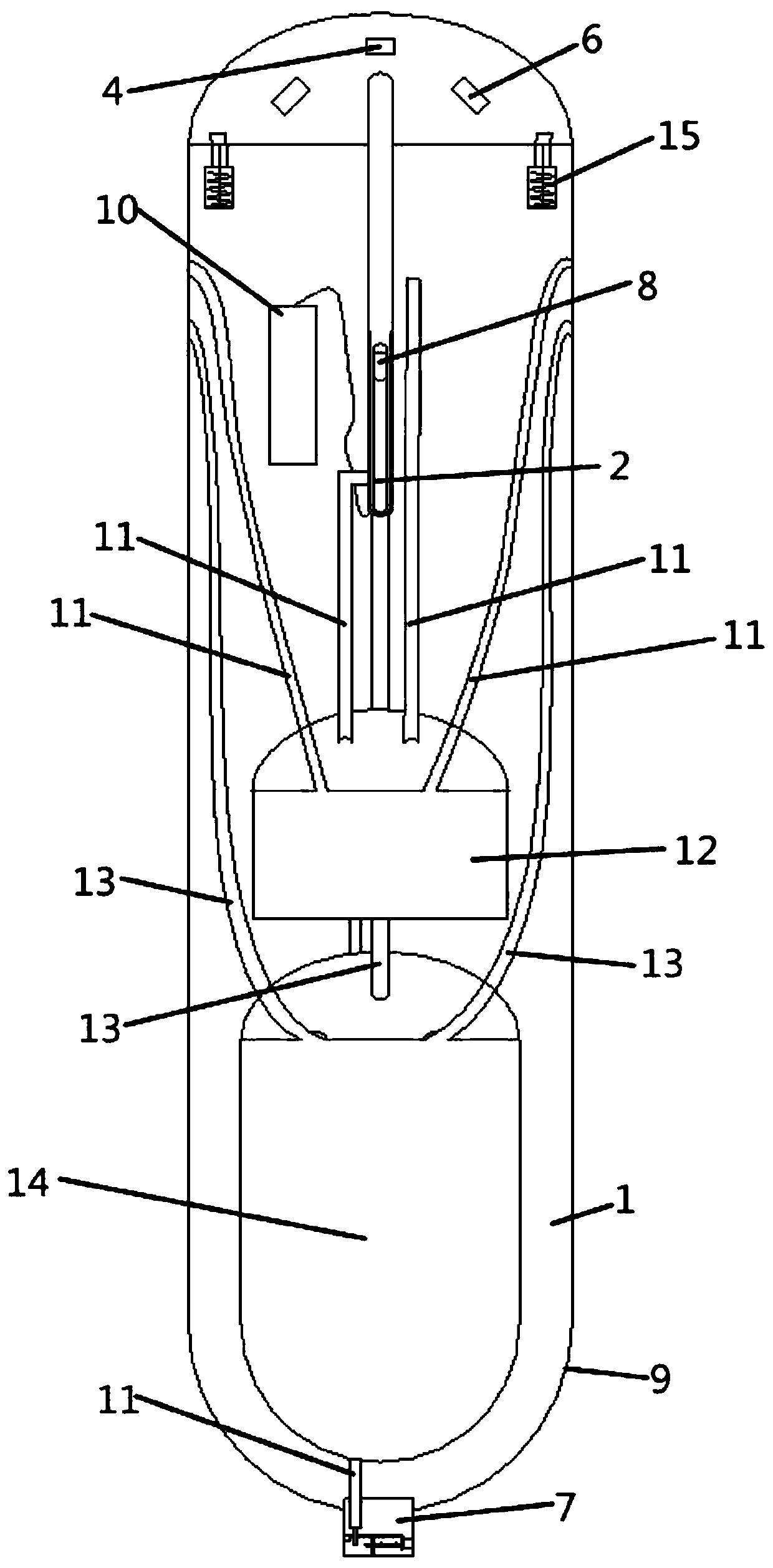 Device for rescuing and gathering people falling into water