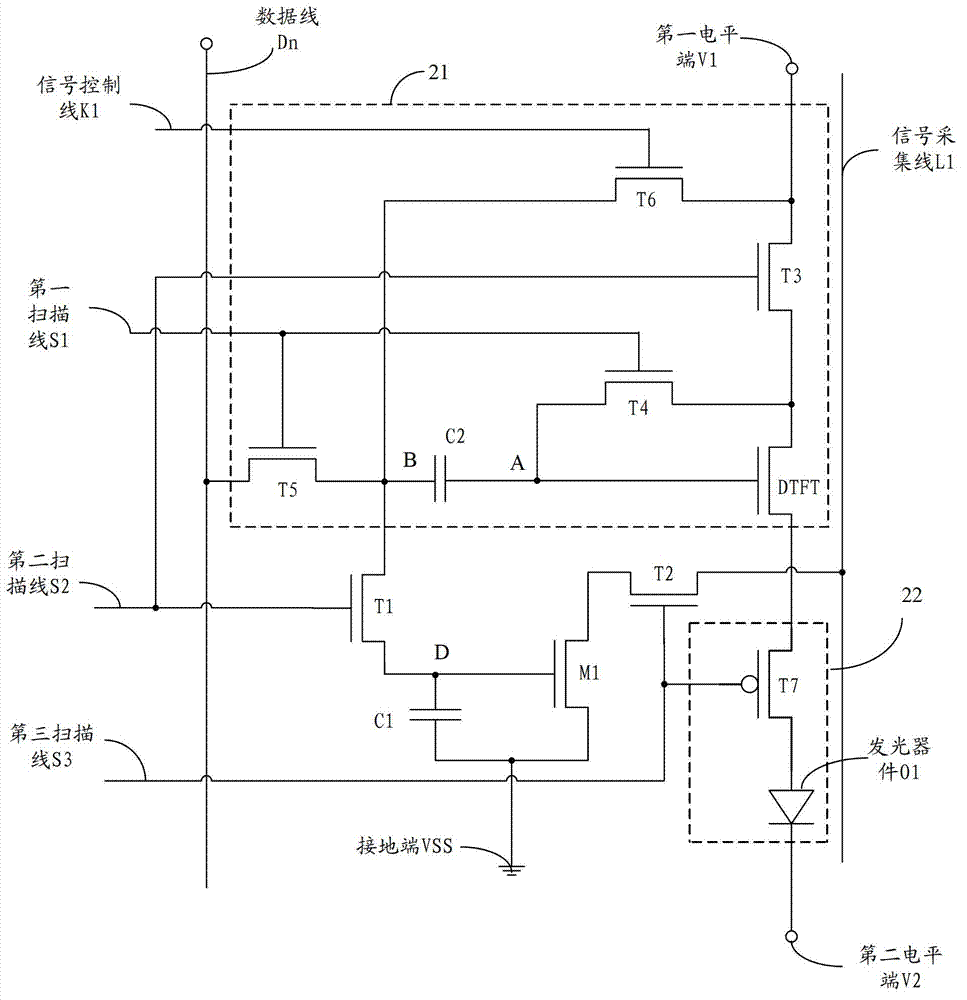 Touch display circuit structure and driving method thereof, array substrate and display device