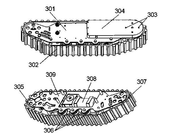 Pipeline robot with adjustable crawler belt angle