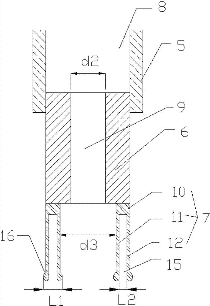 Plug-in type cable protection pipe cable entry device