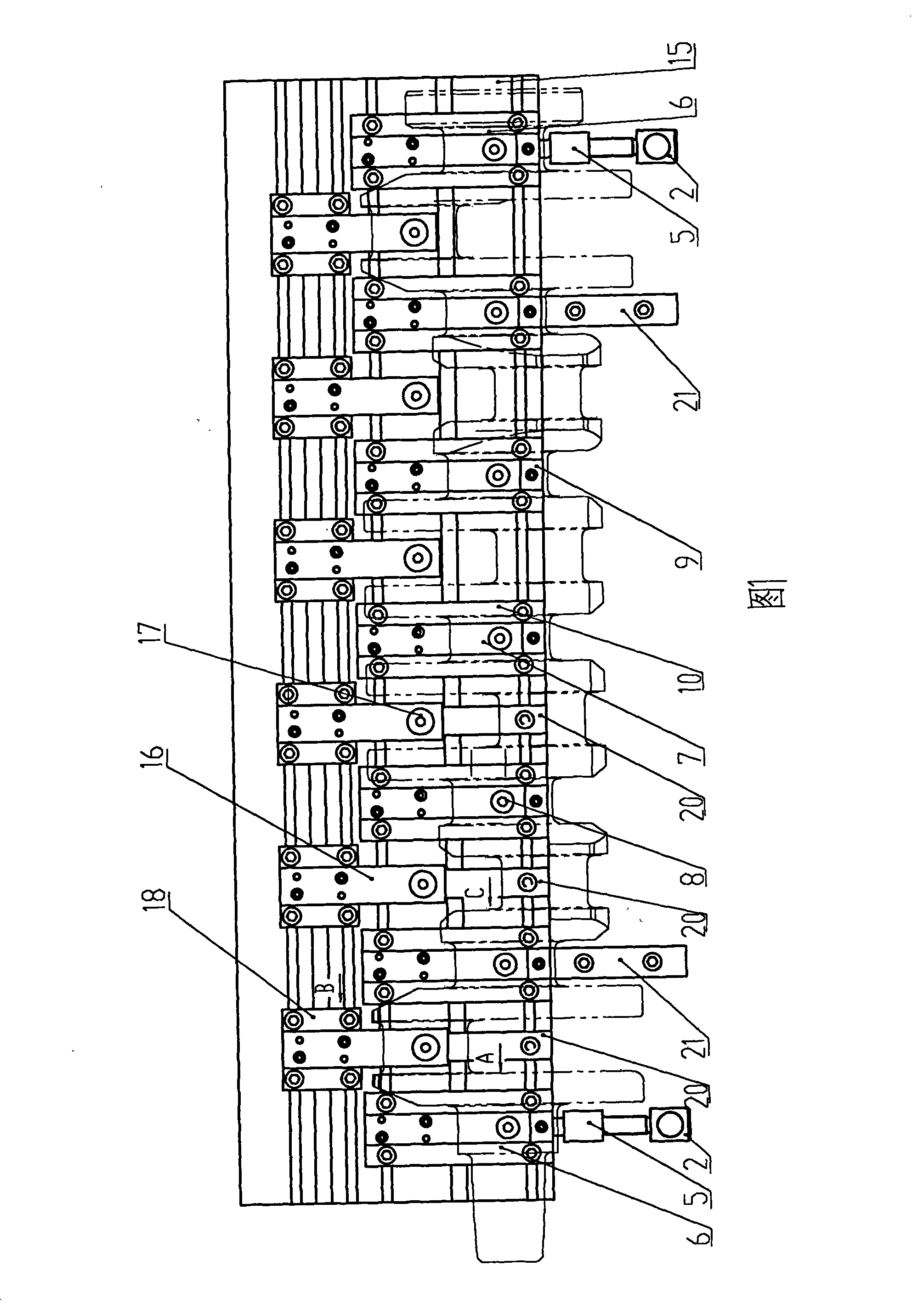 Clamp for drilling oil hole on crankshaft