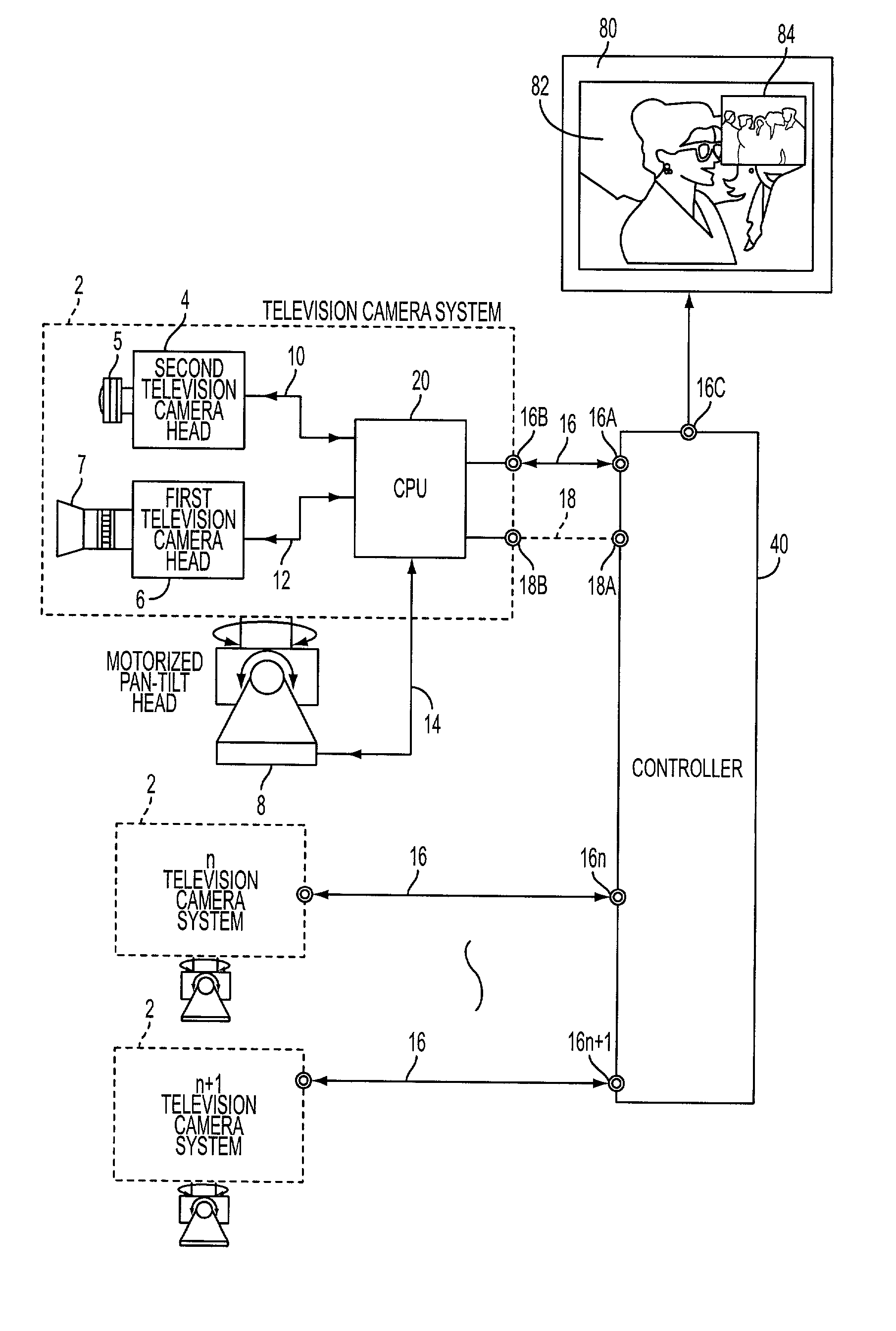 Apparatus for identifying the scene location viewed via remotely operated television camera