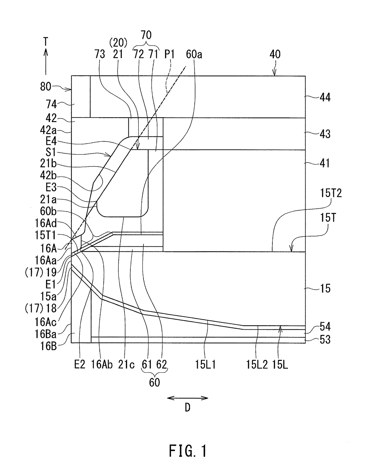 Magnetic head for perpendicular magnetic recording including a coil having an inclined surface