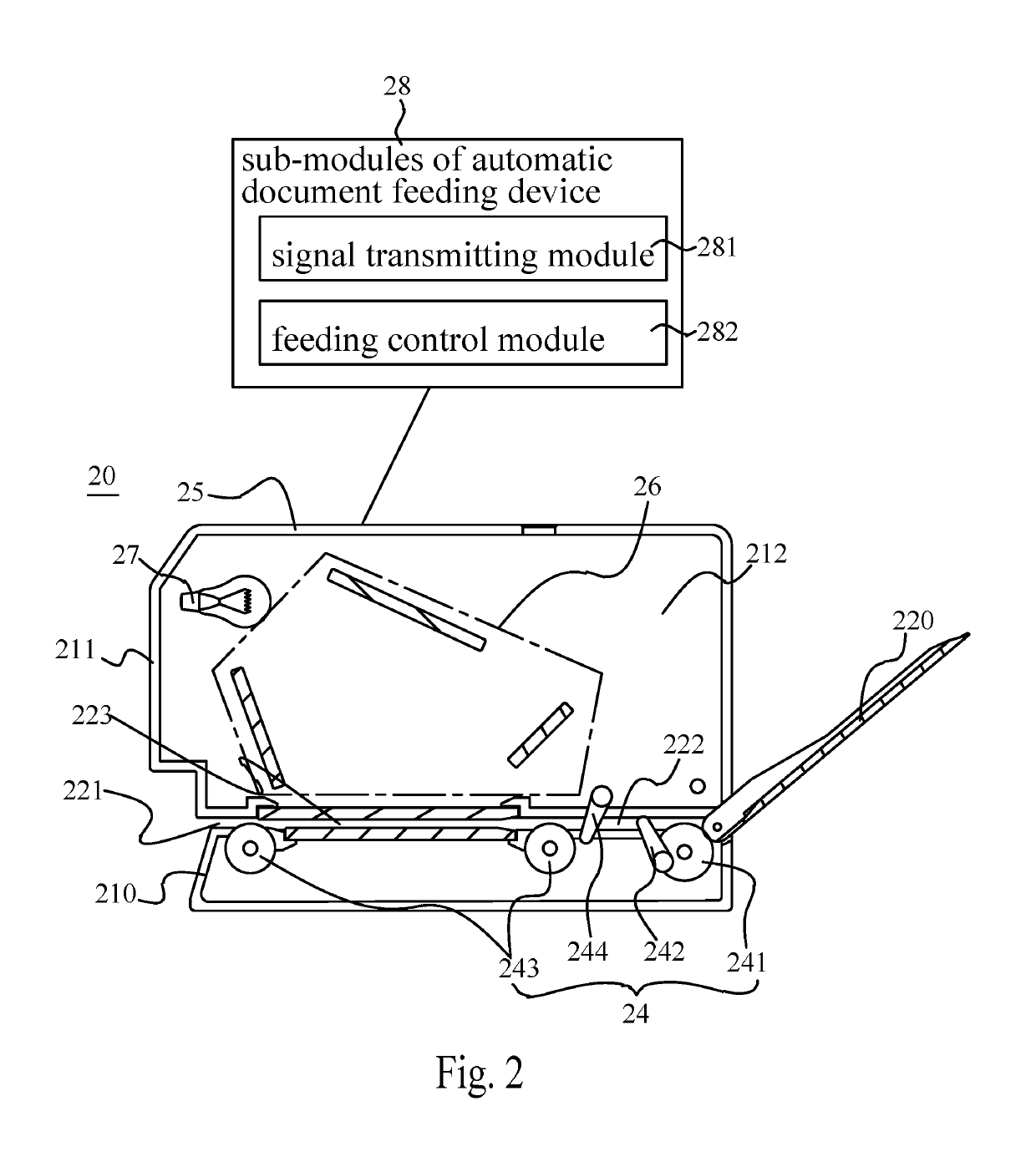 Document scanning apparatus composed of an automatic document feeding device and an image capturing device and scanning method thereof