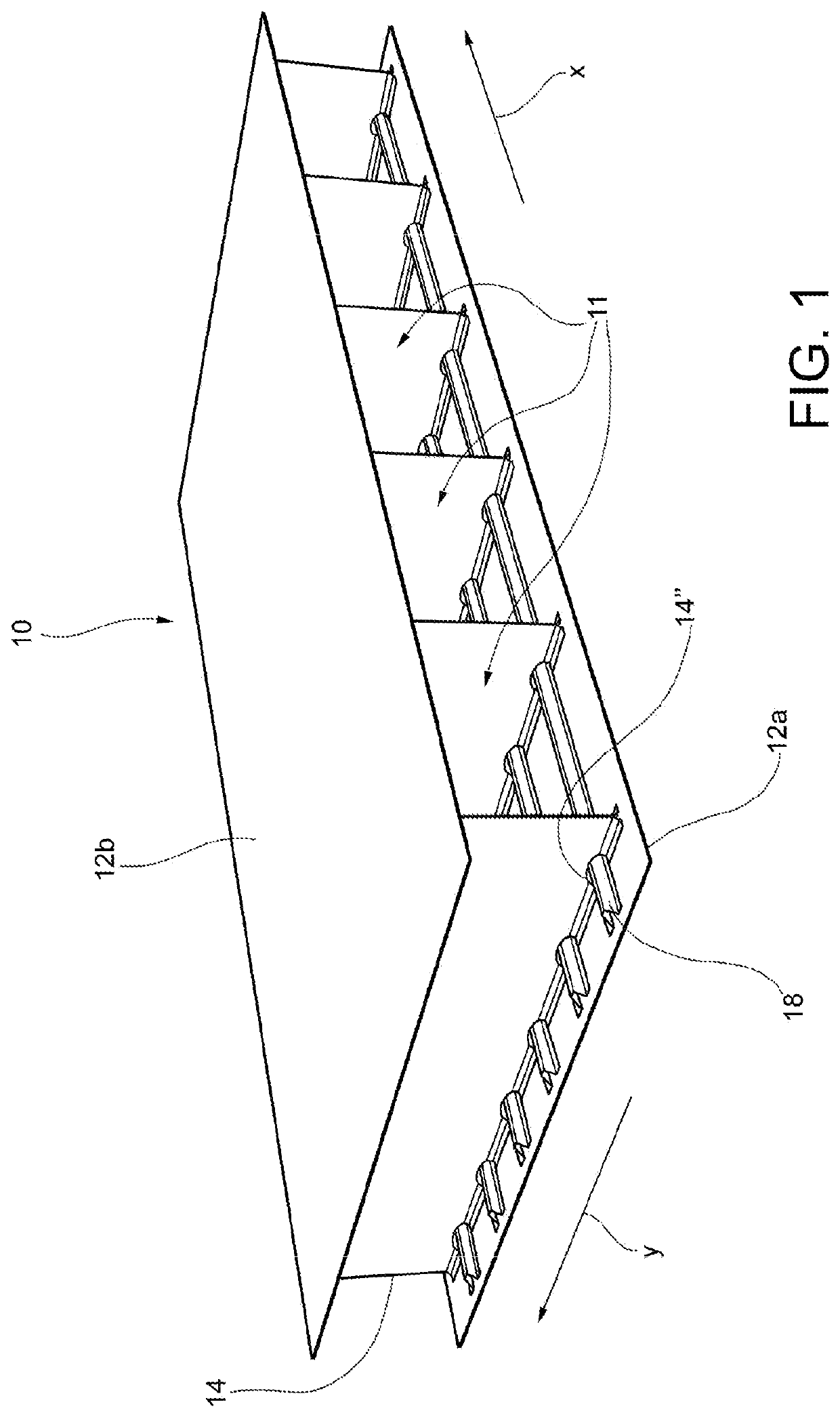 Method for manufacturing a multi-ribbed wing-box of composite material with integrated stiffened panels and communicating bays