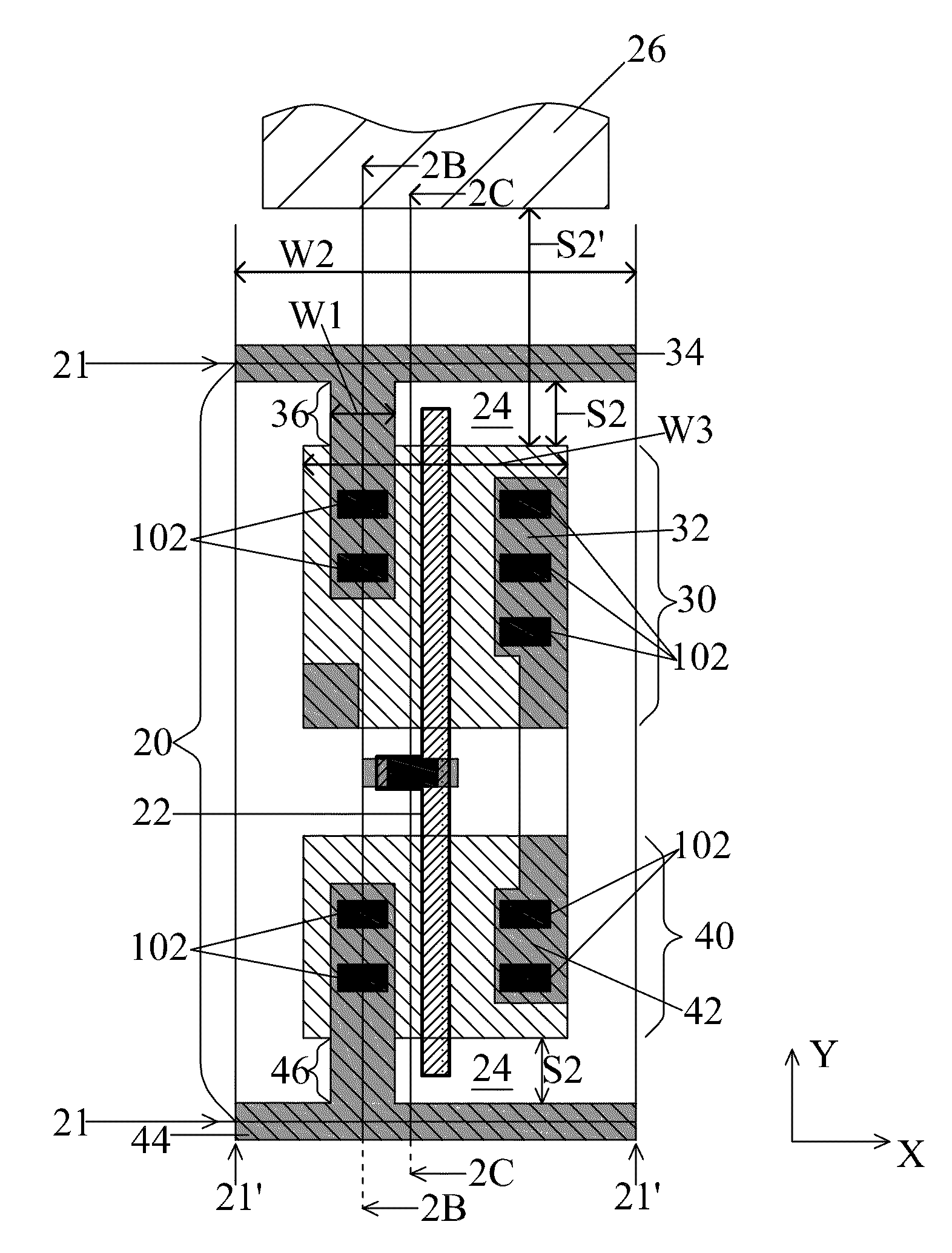 Standard cell without OD space effect in Y-direction