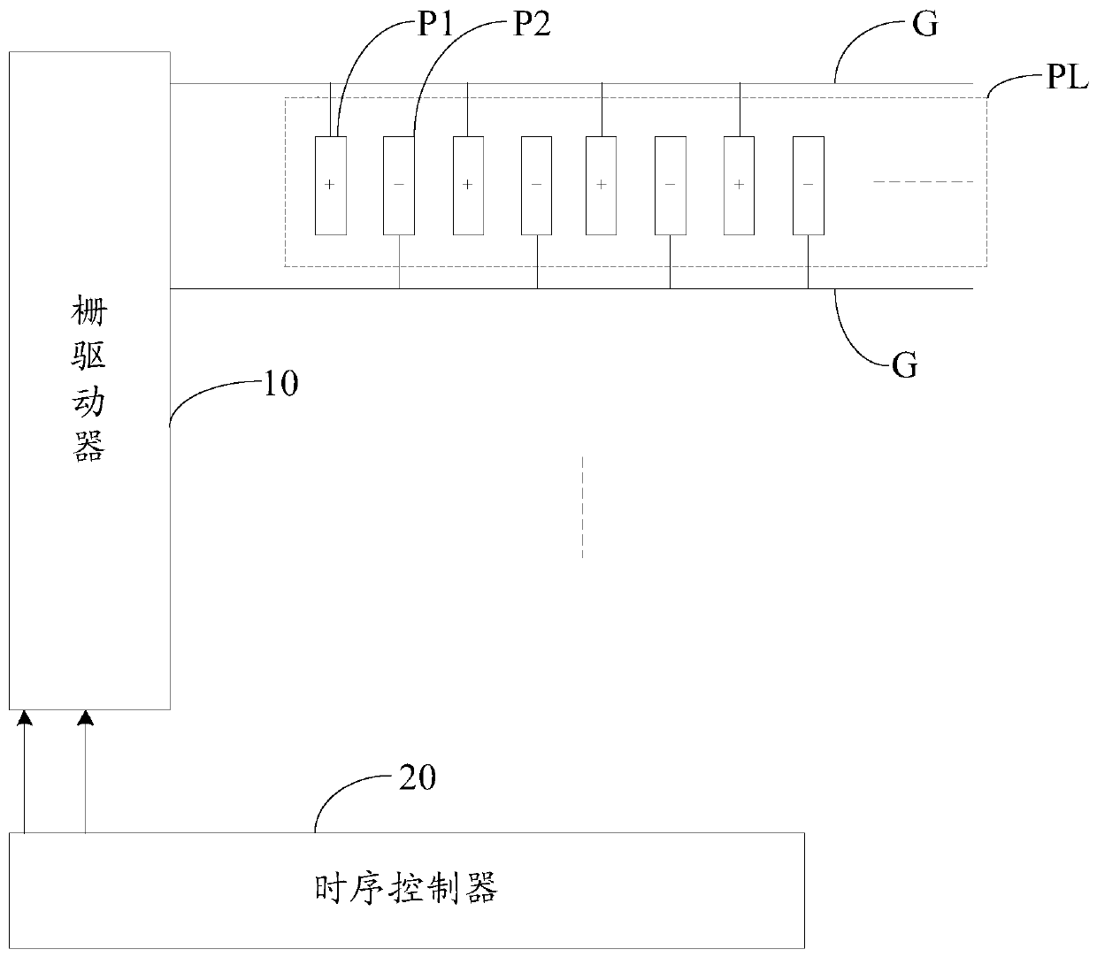 Liquid crystal display panel and charging control method of liquid crystal display panel