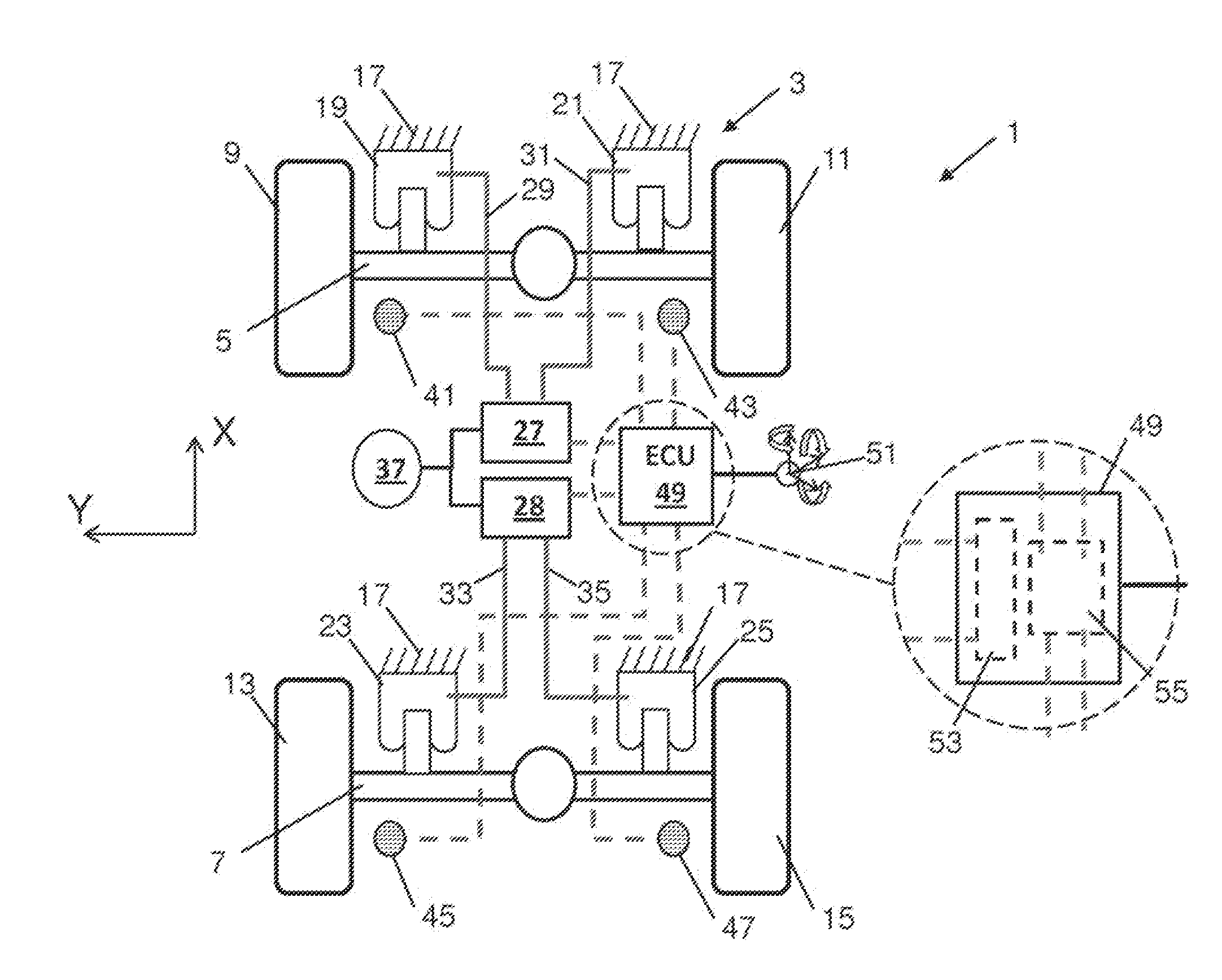 Control system for a vehicle suspension