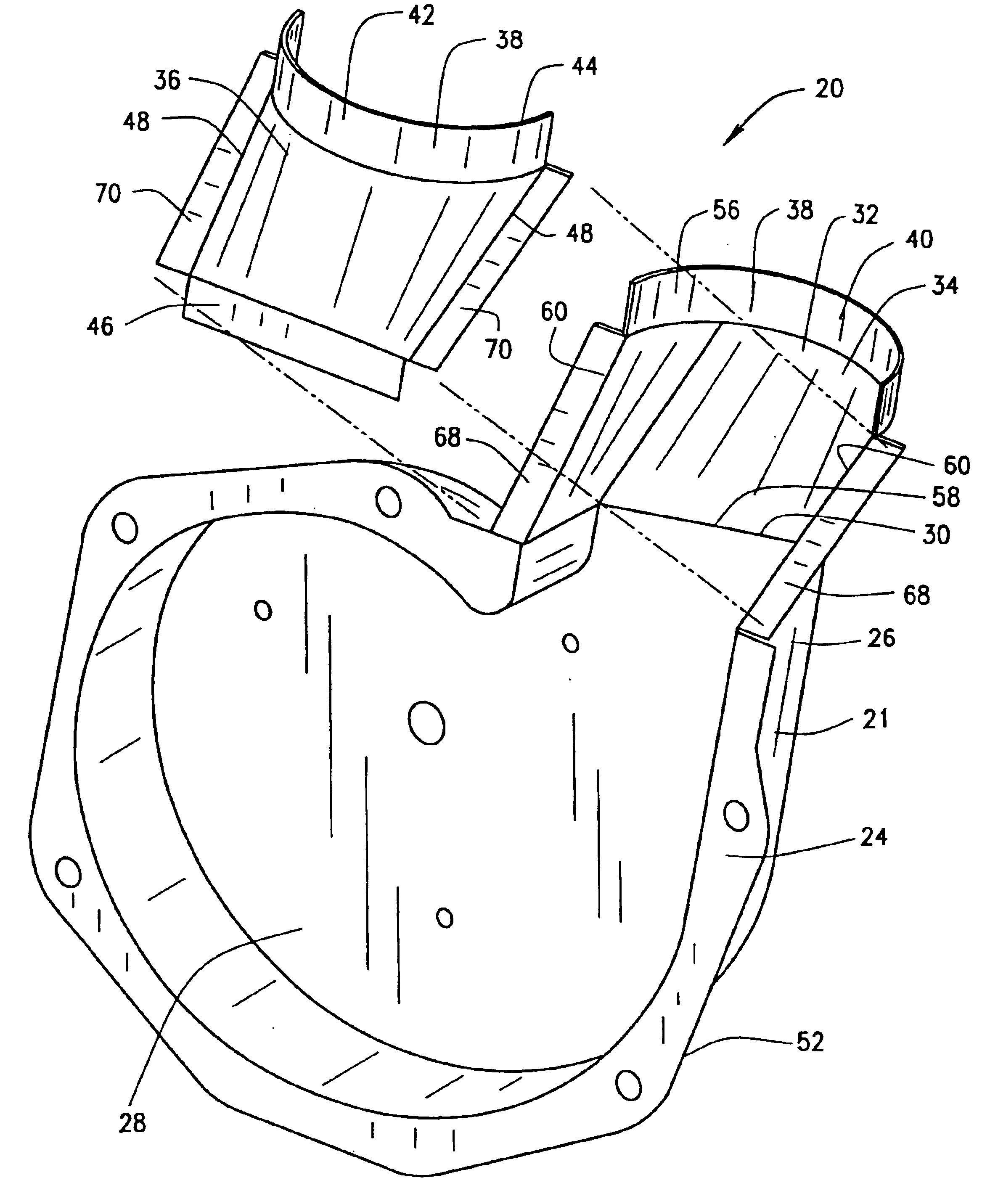 Furnace blower housing with integrally formed exhaust transition