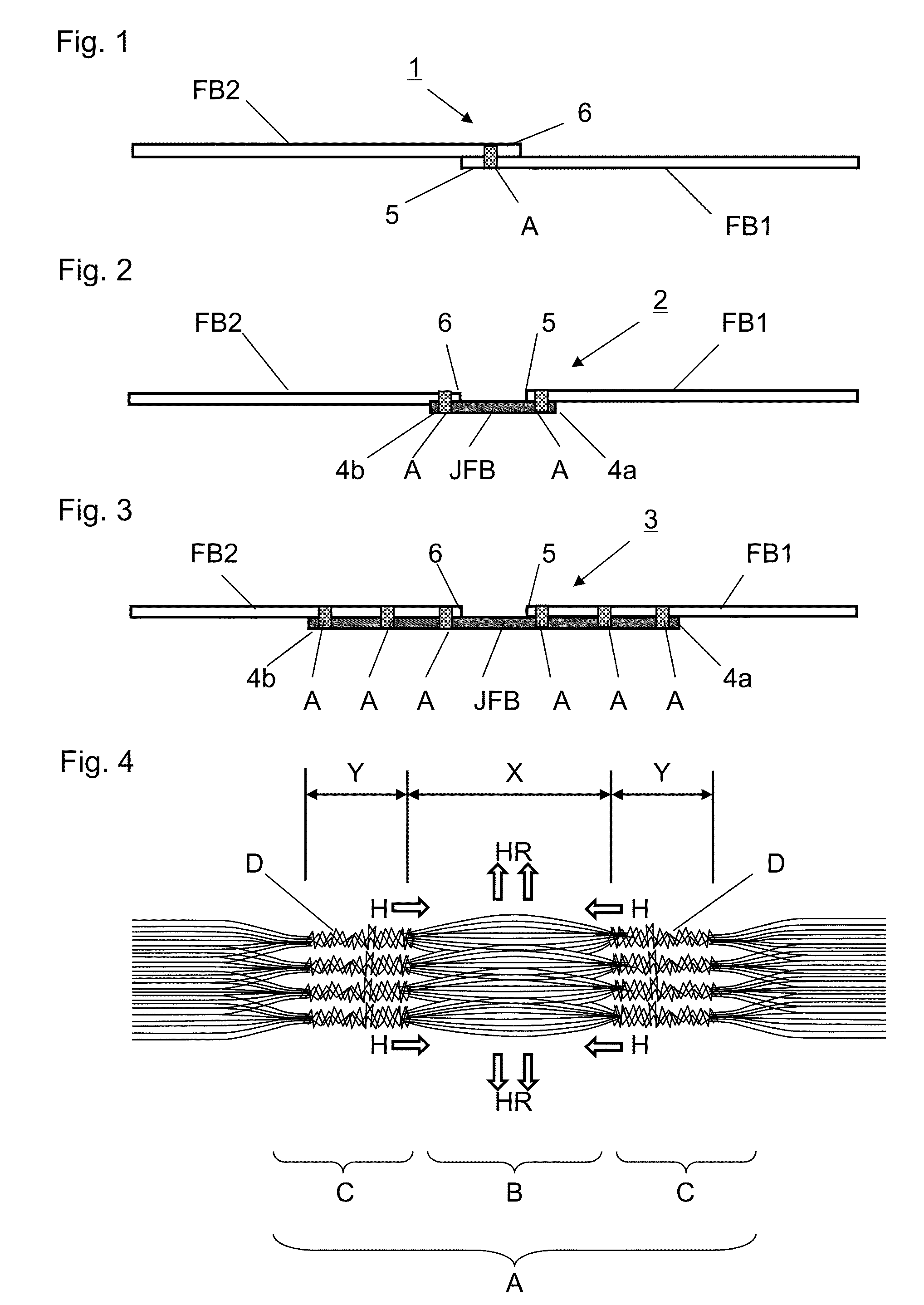 Fiber bundle with pieced part, process for producing same, and process for producing carbon fiber