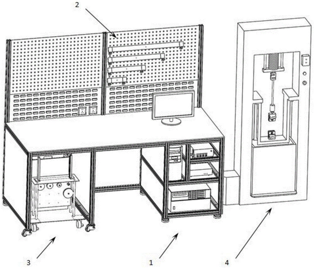 Device used for mechanical property testing of high-temperature superconducting strip and detection method