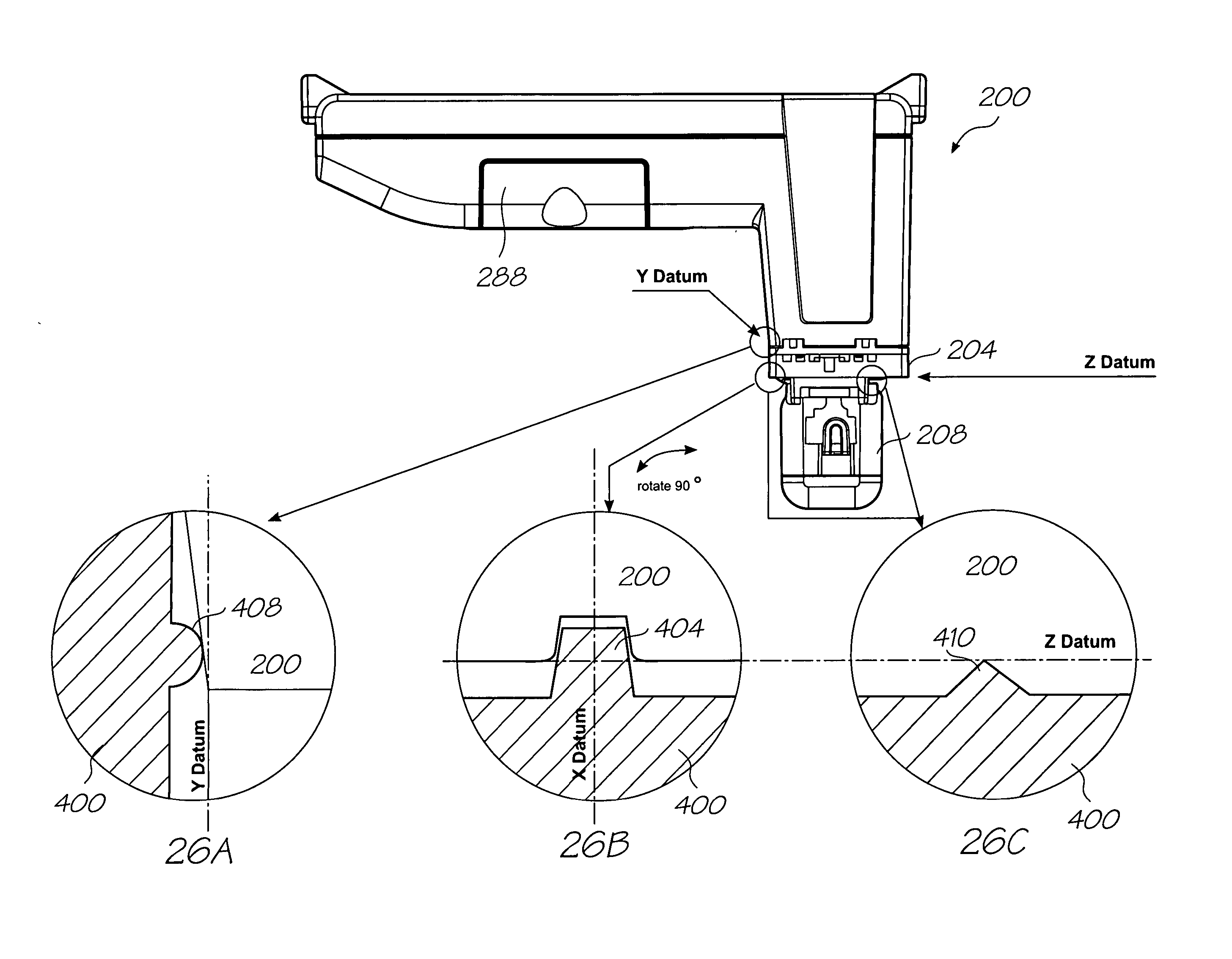 Method of locating printhead on printer