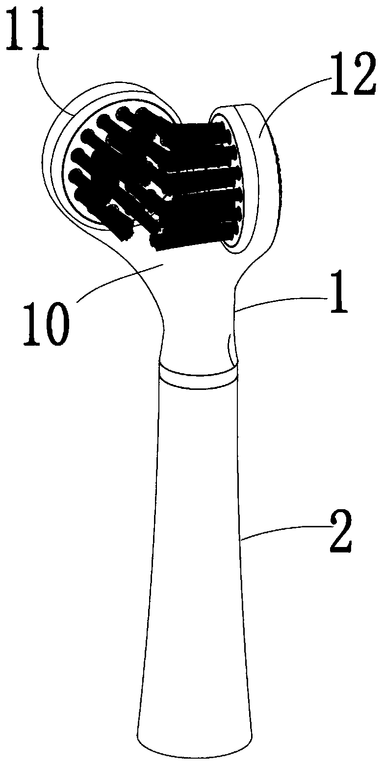 Electric tooth cleaner brush head, electric tooth cleaner and tooth cleaning method