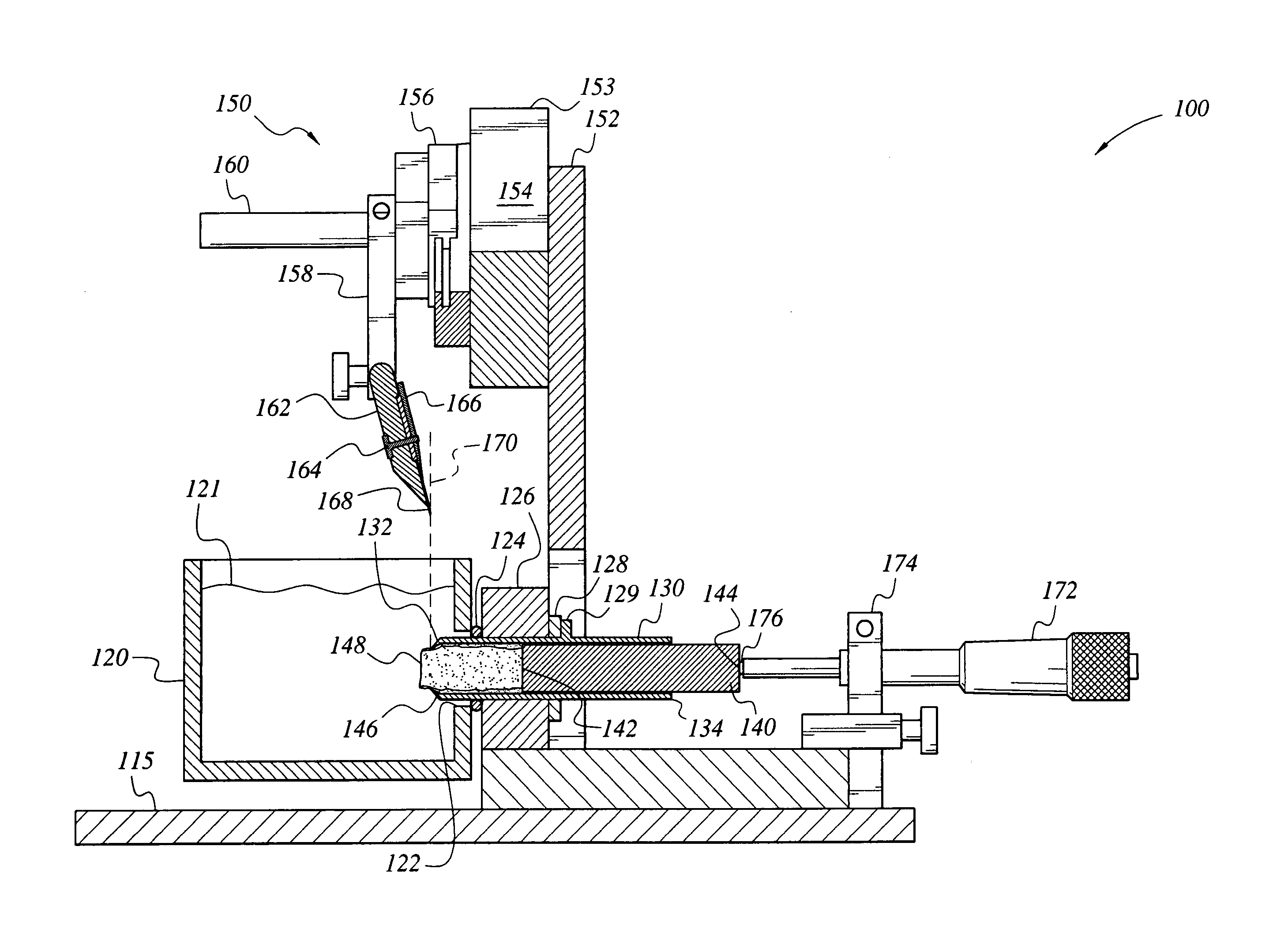 Sliding blade microtome