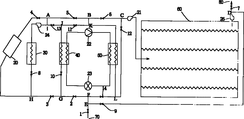 Heat-accumulating solar energy and heat pump combined drying device capable of realizing multi-mode operation