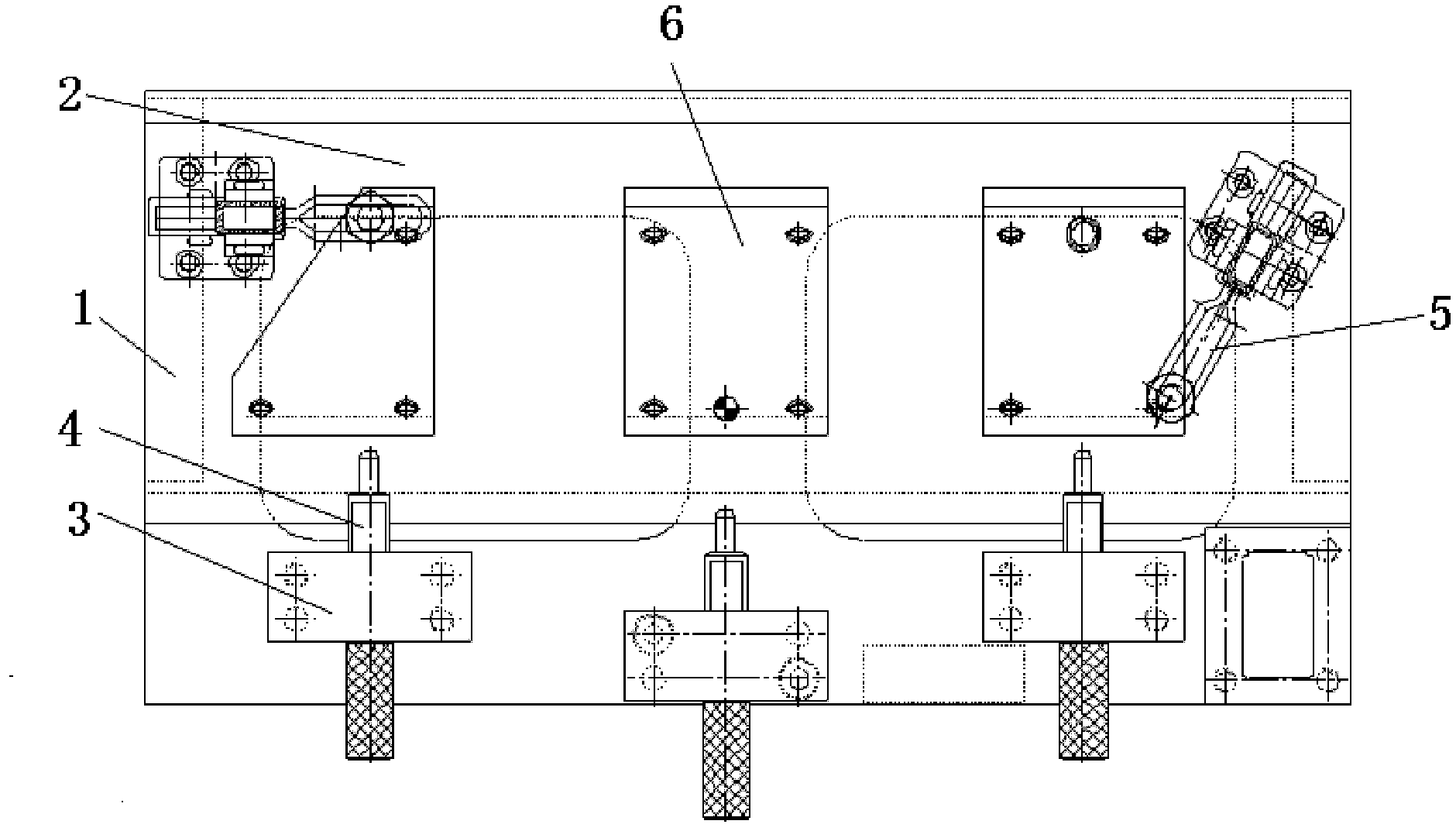 Detection device for lateral position and end surface of gas exhaust manifold