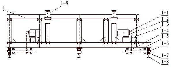 Heavy-duty feed trolley device of large horizontal thermal treatment furnace