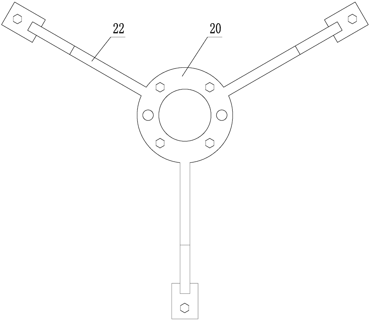 Semi-continuous casting device and method for a three-layer clad ingot