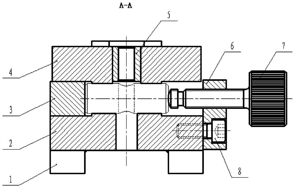 Special clamp for drilling cambered surface of shaft part and use method