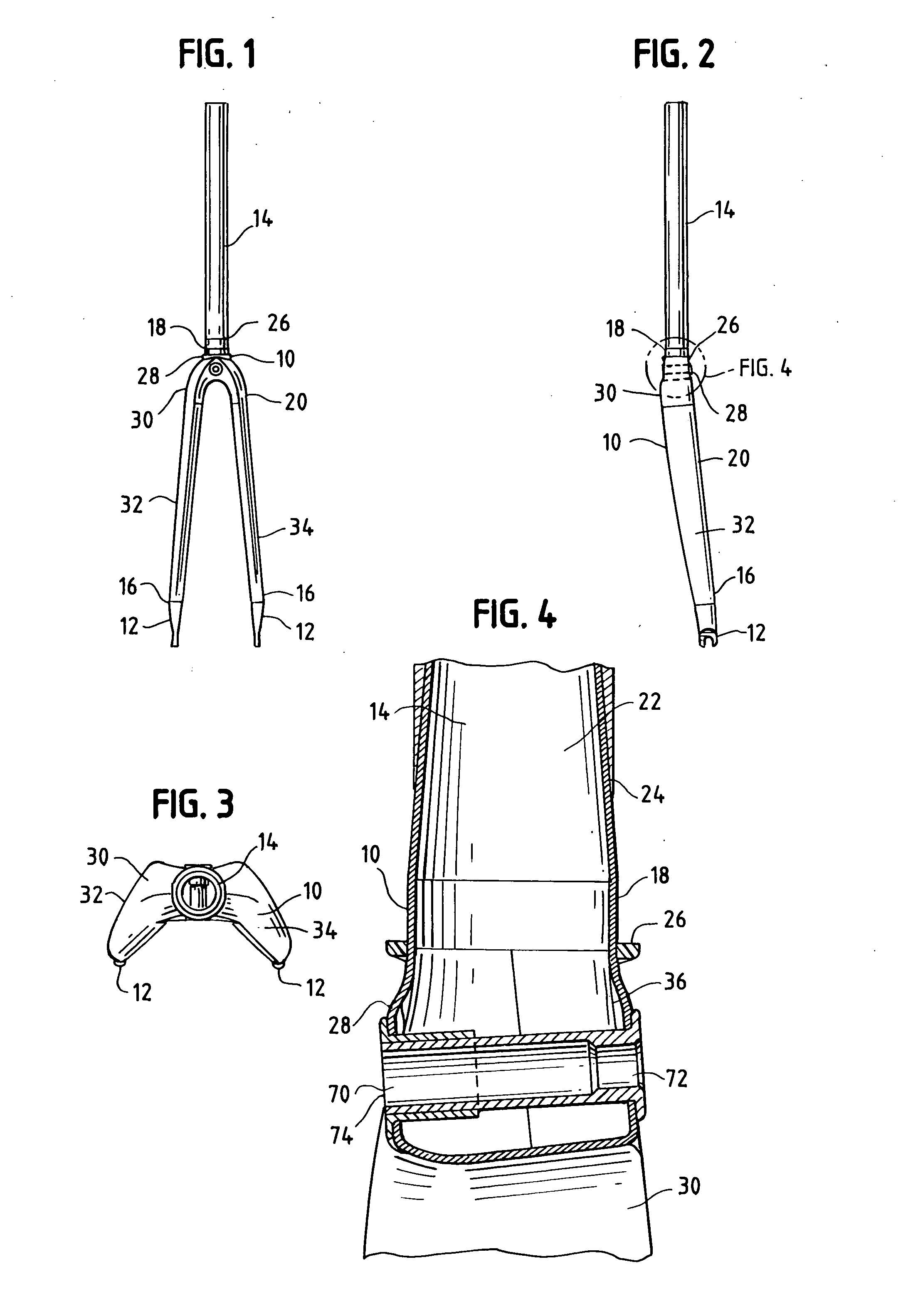 Continuous fiber carbon fork