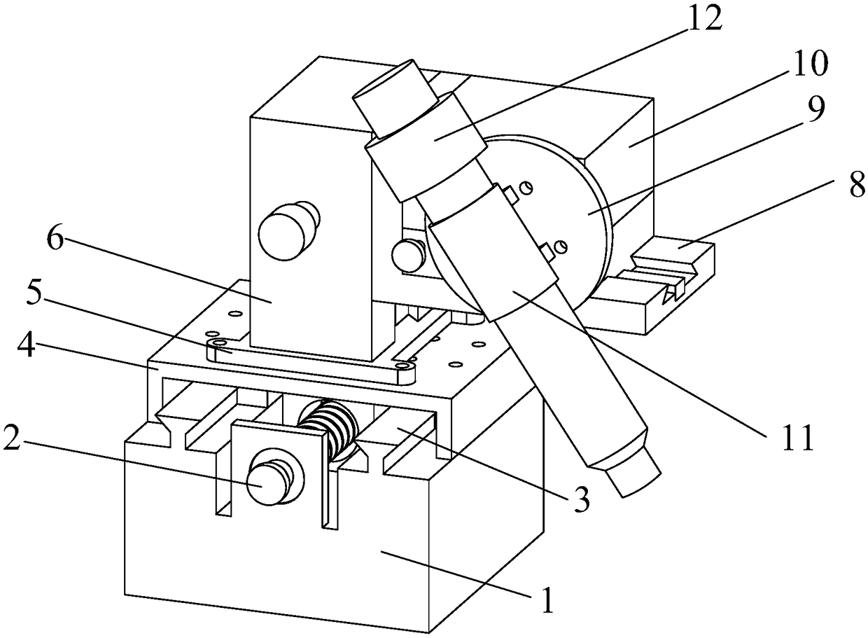 Multi-angle fillet weld residual stress test centring device