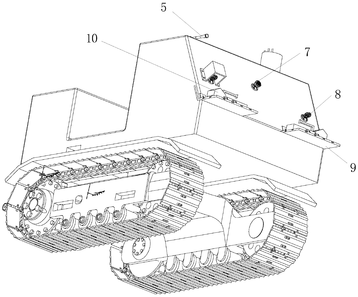 Integrated remote control vehicle with nucleation and biochemical detection, epidemic prevention and disinfecting and killing