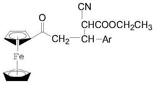 1-Ferrocenyl-3-aryl-3-diacetylmethylene-acetone and preparation method thereof