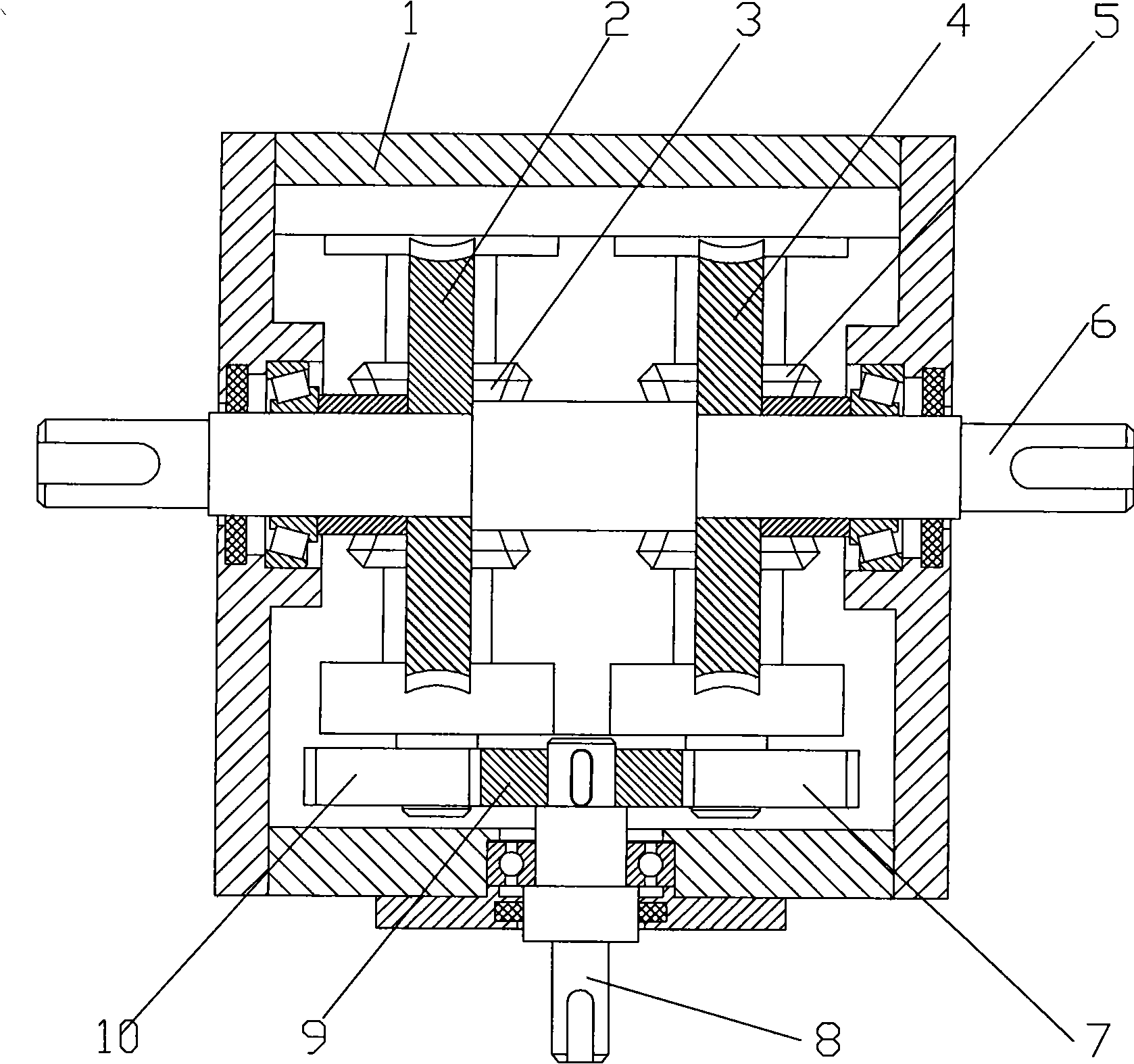 Double-worm wheel accurate transmission mechanism