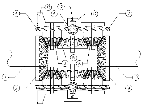 A mechanical limited-slip differential that can be used to drive the steering axle