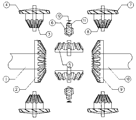 A mechanical limited-slip differential that can be used to drive the steering axle