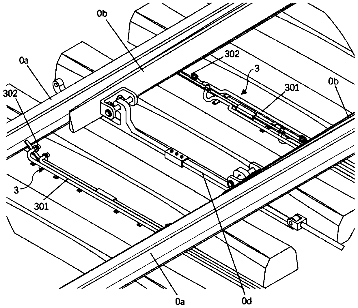 Turnout snow melting and anti-icing structure and method