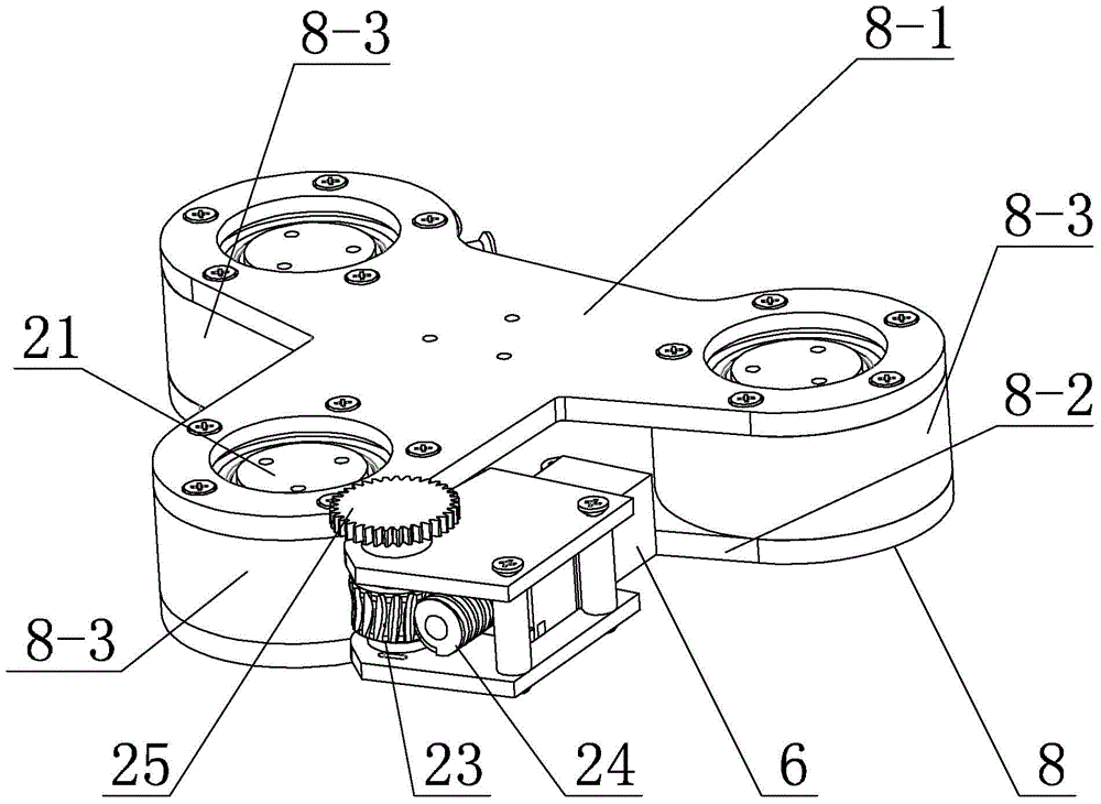 Three-finger mechanical gripper with variable structure