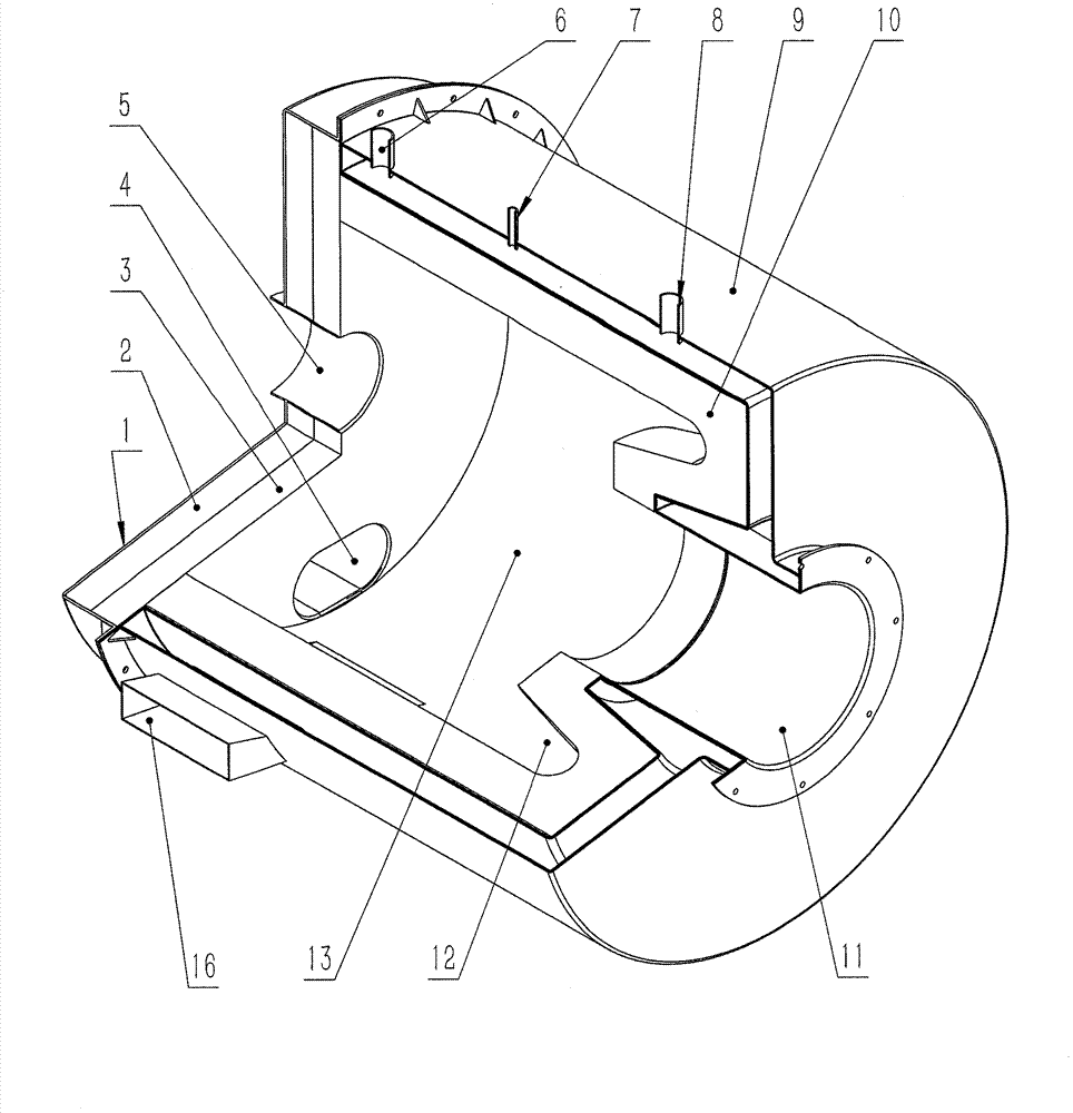 Cyclone type biomass powder combustor