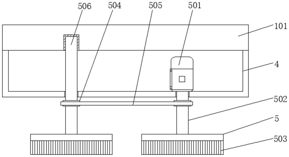 High-pressure cleaning vehicle with dust removal device