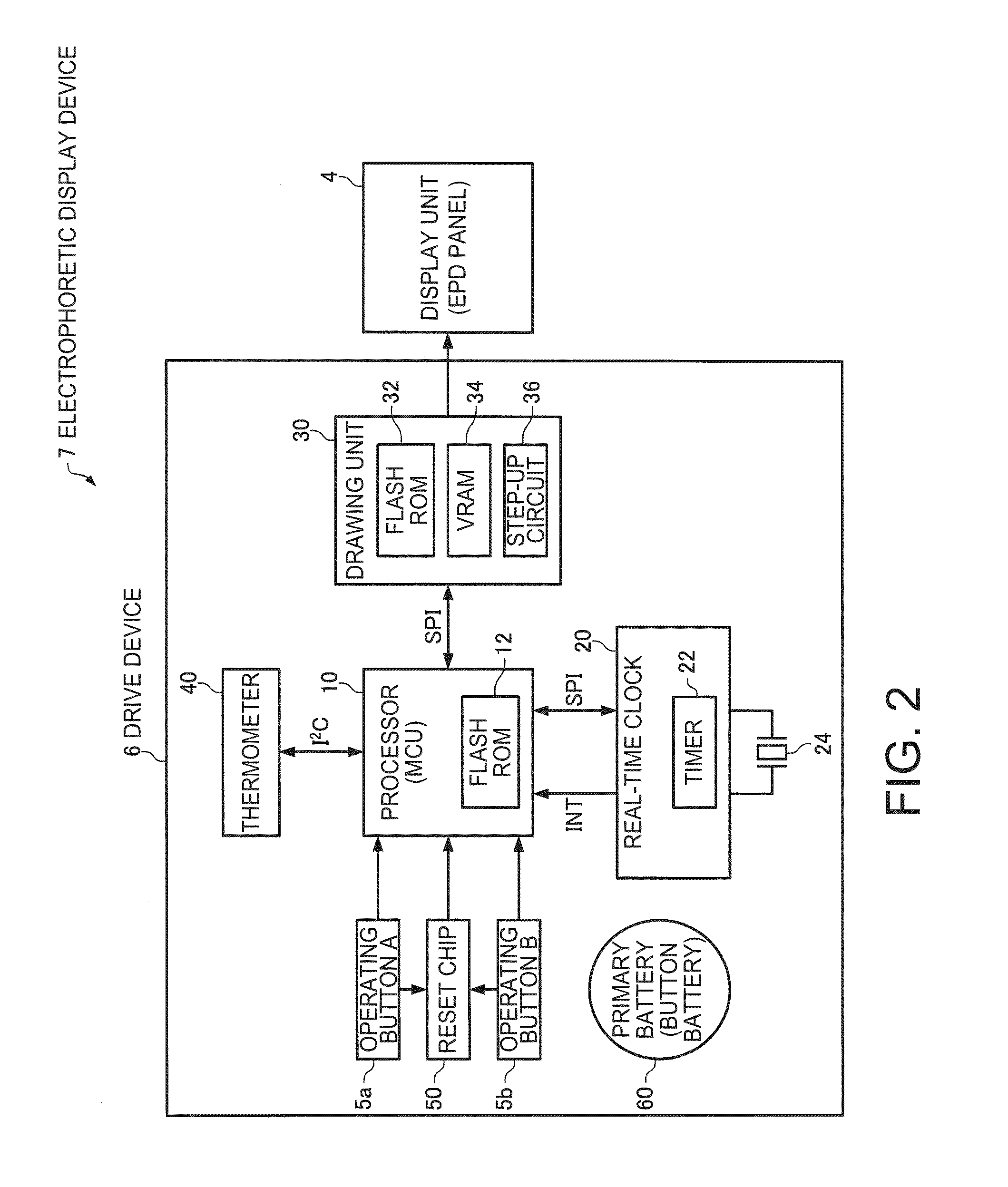 Electrophoretic Display Device, Electronic Timepiece, and Operating Method of an Electrophoretic Display Device