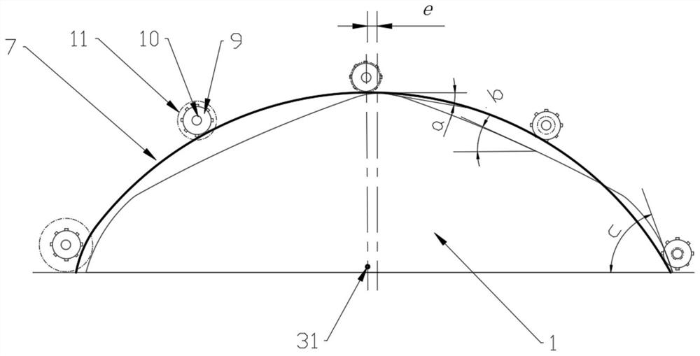 Greenhouse external heat preservation quilt crossing type paving and rolling device