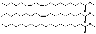 The preparation method of 1-stearic acid-2-oleic acid-3-linoleic acid glyceride