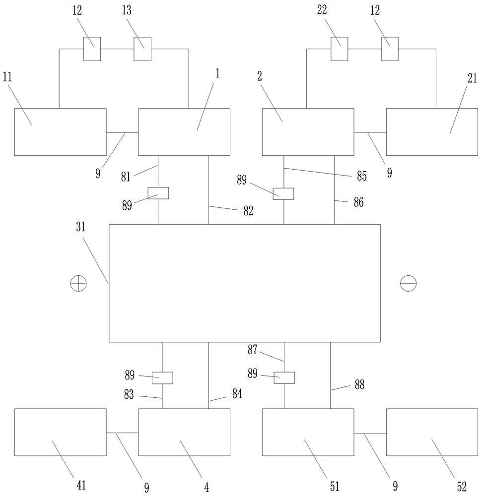 A method and device for preparing ammonium sulfate and sodium bicarbonate from sodium sulfate and ammonium bicarbonate