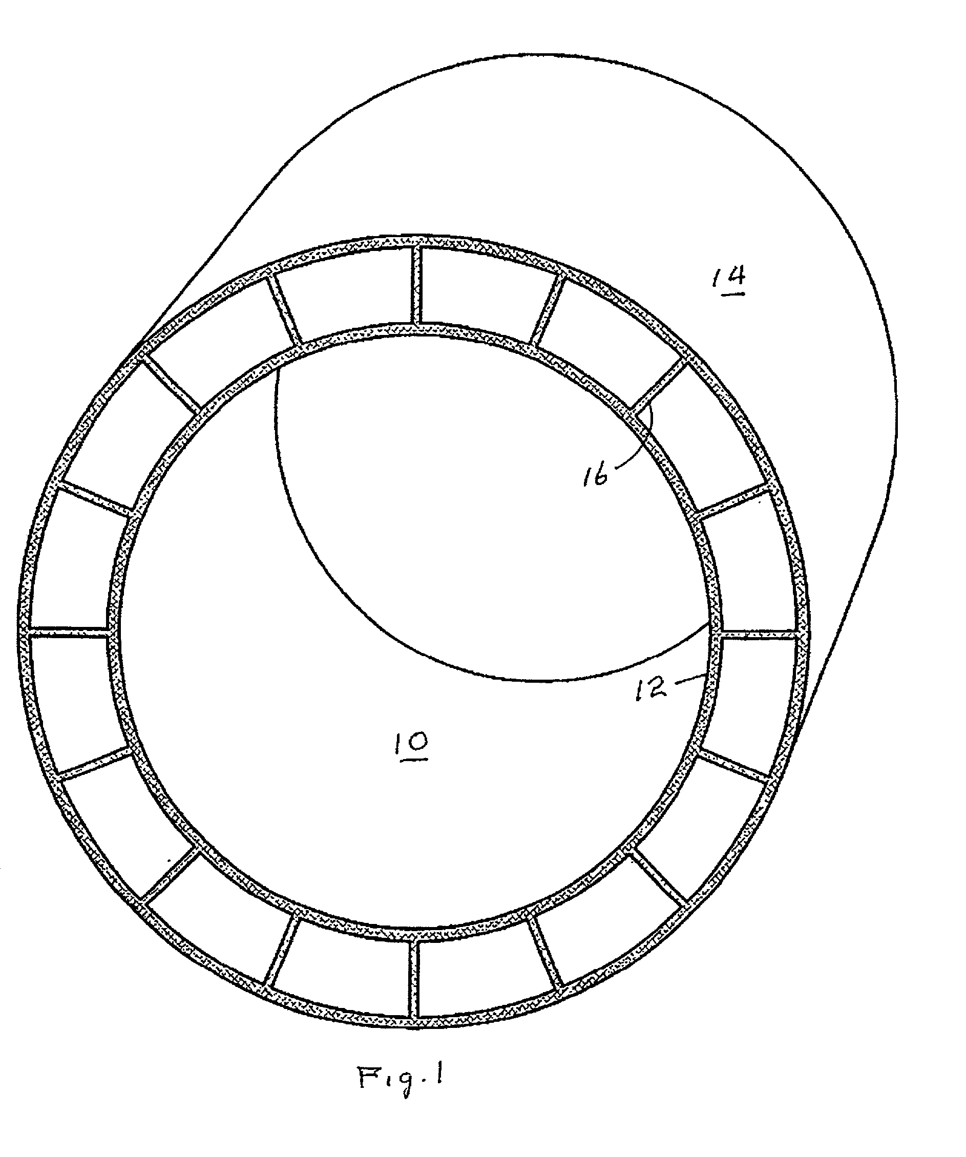 Ribbed core dual wall structure