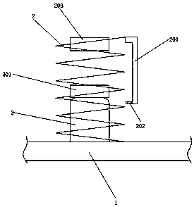 An emergency maintenance device for detecting the collapse of the rear suspension of automobiles and alarming