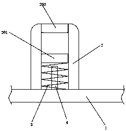 An emergency maintenance device for detecting the collapse of the rear suspension of automobiles and alarming