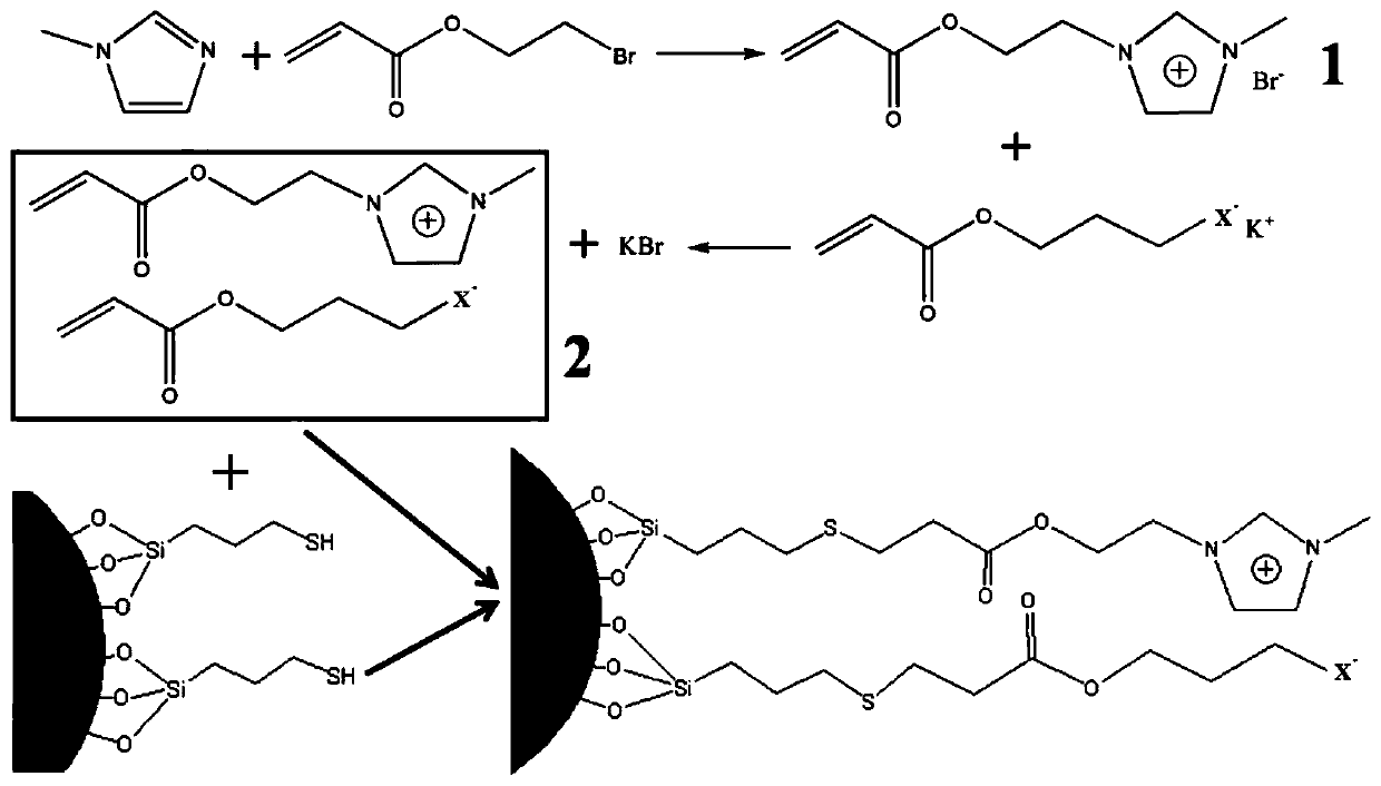 Zwitterionic Hydrophilic Interaction Chromatography Stationary Phase Bonded Separately by Anion and Cation, Preparation Method and Application