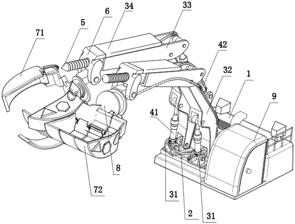 Multi-working-arm engineering van