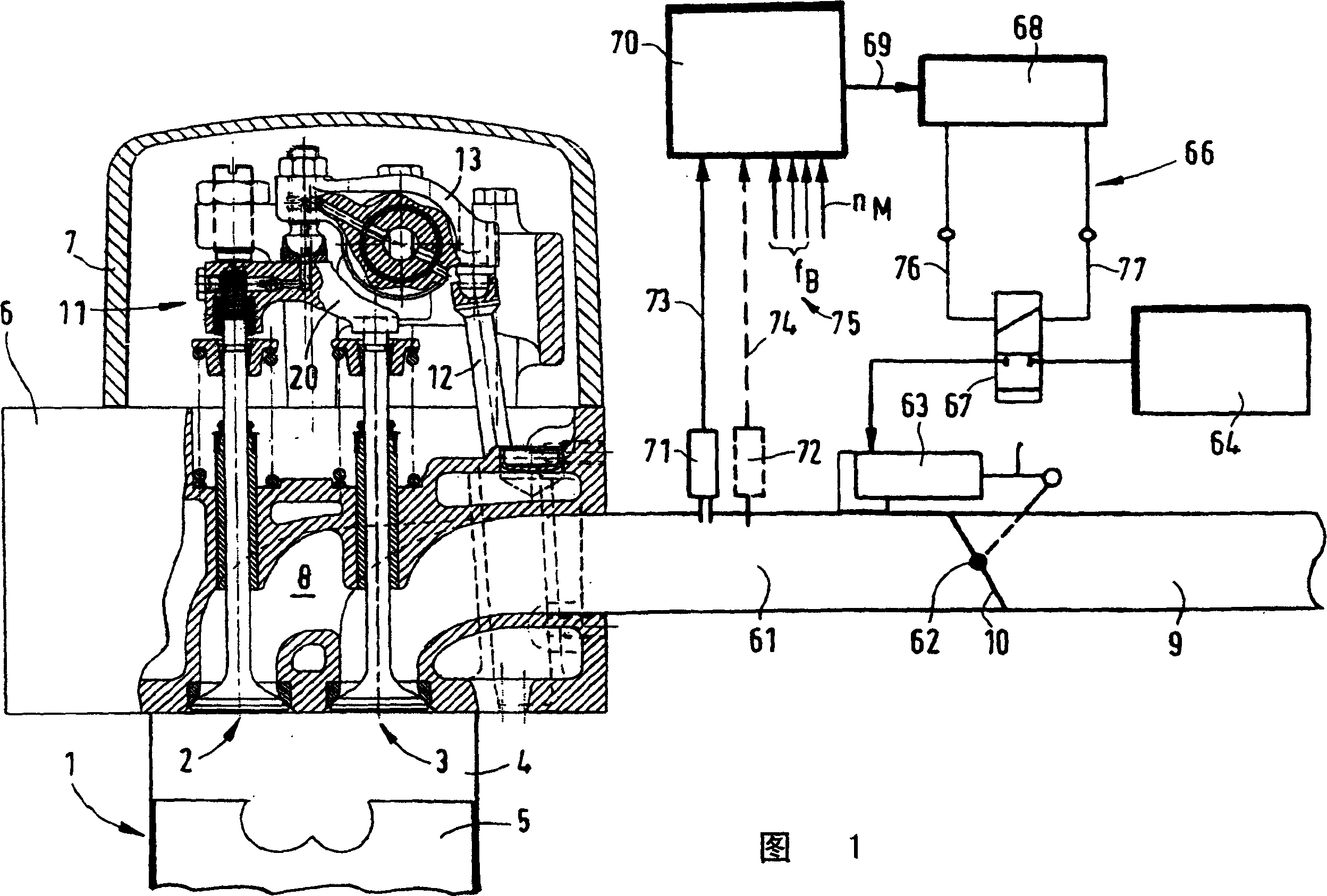 Exhaust braking device for a 4-stroke internal piston combustion engine